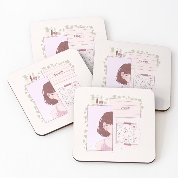 Item preview, aesthetic pink floral moodboard  designed and sold by skiesisters.