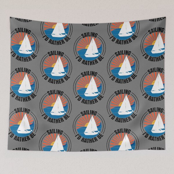Item preview, Sailing I'd Rather Be Sailboat Yachting Monohull Boat designed and sold by CharJens.