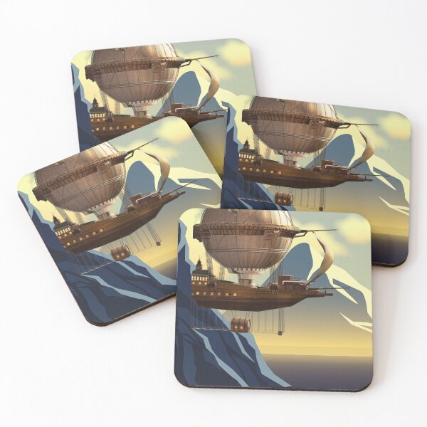 Item preview, Steampunk Balloon and Blue Mountains designed and sold by CassieNash.