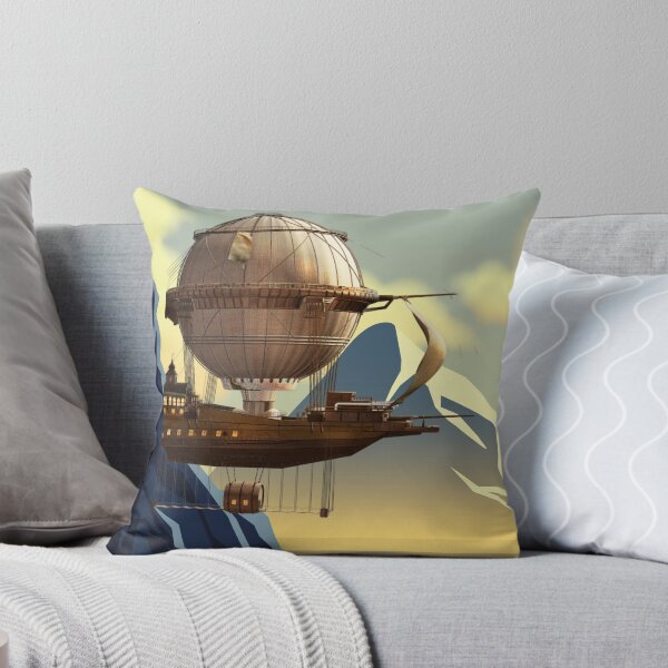 Item preview, Steampunk Balloon and Blue Mountains designed and sold by CassieNash.