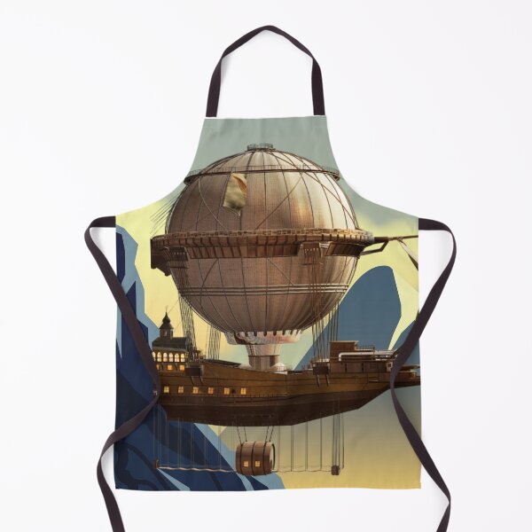 Item preview, Steampunk Balloon and Blue Mountains designed and sold by CassieNash.