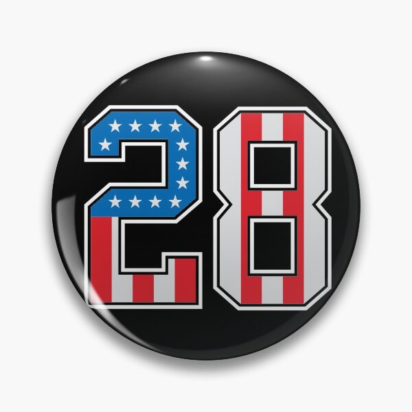 Item preview, 28 American Classy Numbers twenty-eight United States Flag designed and sold by Urosek.