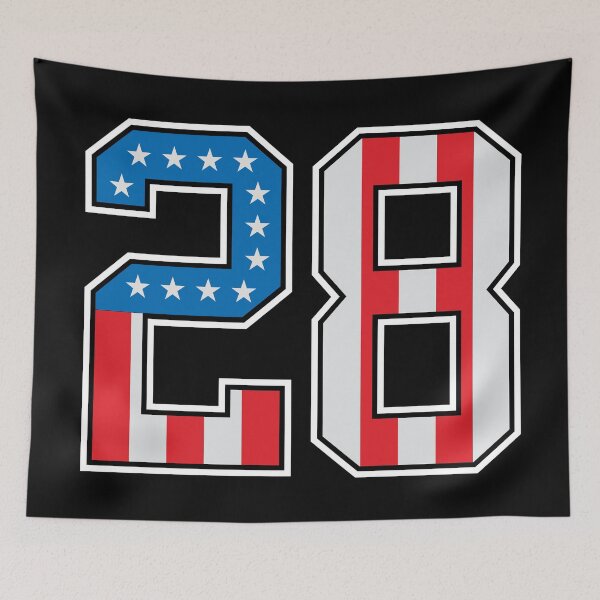 Item preview, 28 American Classy Numbers twenty-eight United States Flag designed and sold by Urosek.