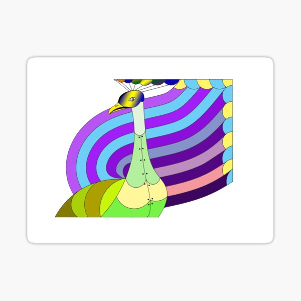Vista previa del artículo con la obra «Pavo real», diseñado y vendido por Paszkan.