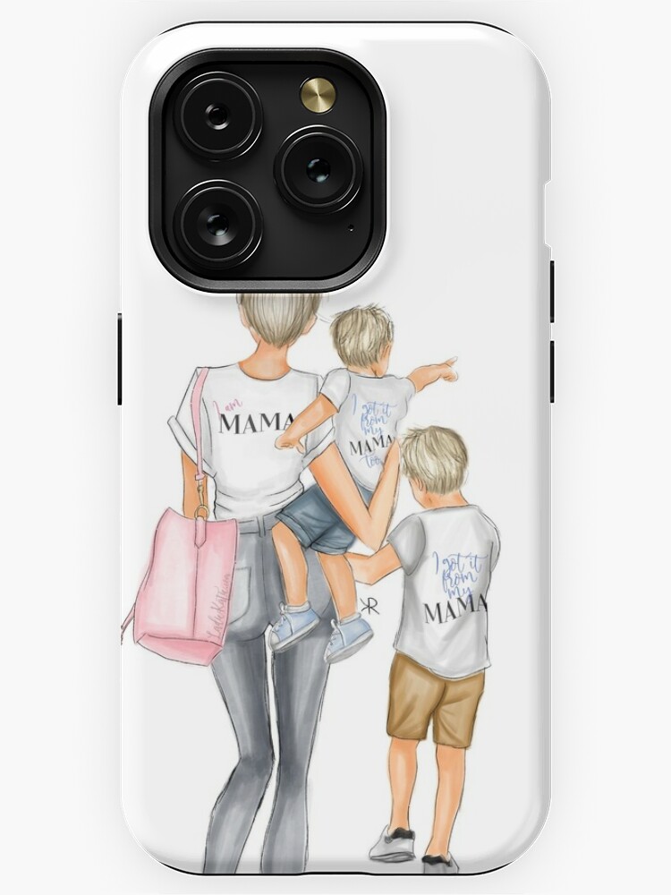 Coque iPhone for Sale avec l'œuvre « Je l'ai eu de ma maman 1 garçon 1 fille  » de l'artiste LadieKatie