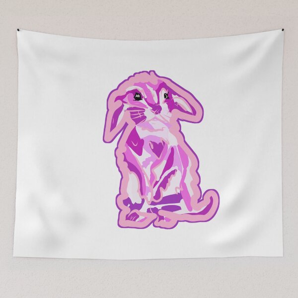 Item preview, cute hand-painted rabbit designed and sold by vibeno1.