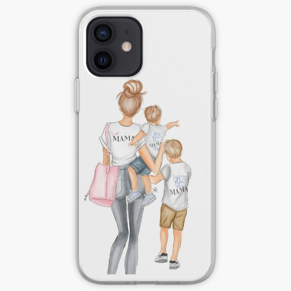 Coque iPhone for Sale avec l'œuvre « Je l'ai eu de ma maman 1 garçon 1 fille  » de l'artiste LadieKatie