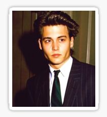 young johnny depp Sticker