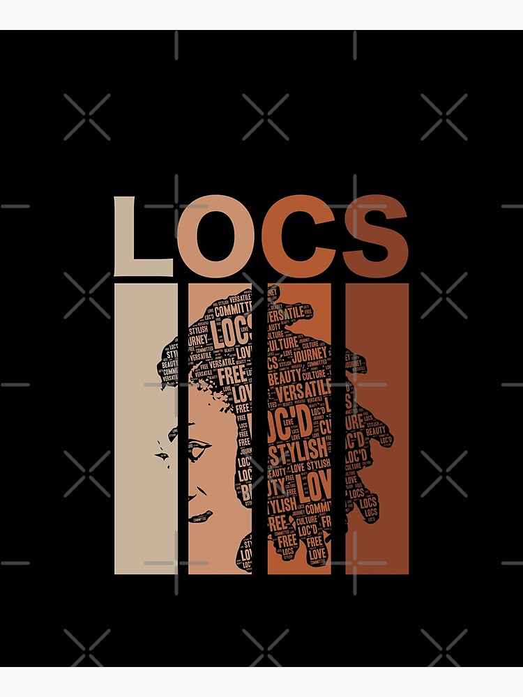 Locs Retro Vintage Words in Hair by blackartmatters