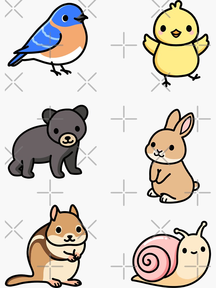 Spring Animal Sticker Pack by littlemandyart