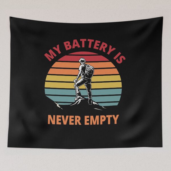 Item preview, Hiking saying funny battery designed and sold by Imutobi.