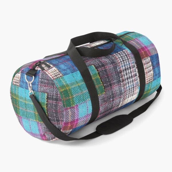 Item preview, Patchwork,  tartan, pieces of fabric, vintage, mixed media collage designed and sold by NessArtByEwa.