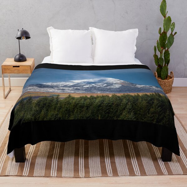 Item preview, Green forest, cloudy blue skies and snowy mountains in winter, Connemara, County Galway, Ireland designed and sold by AlbertMi.