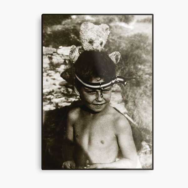 Peter with Scrappy Metal Print