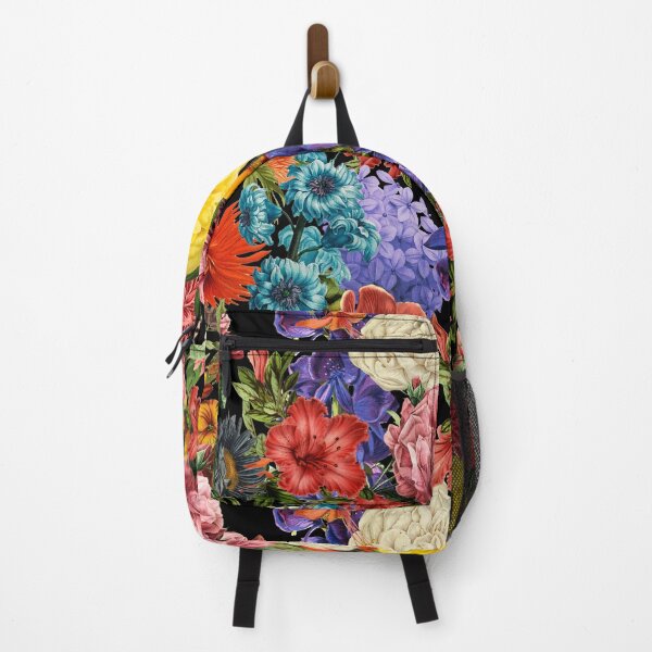 Item preview, Colorful flower bouquet night cottagecore aesthetic pattern designed and sold by PG Illustration.