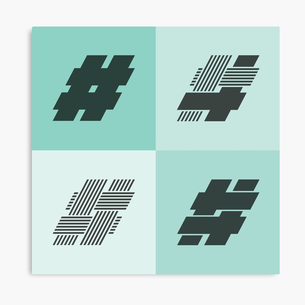 "Hashtags" Canvas Print by tudy1311 Redbubble