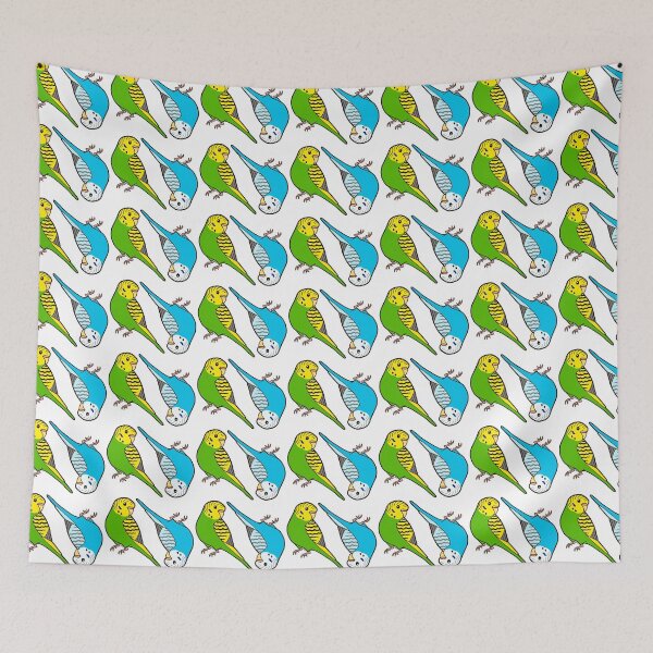 Item preview, Two Pack Blue and Green Budgie Parakeet Drawing designed and sold by EStanleyMedia.