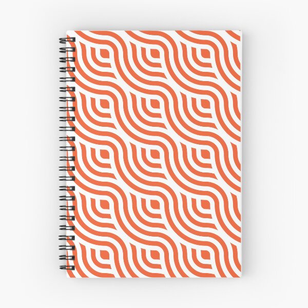 Item preview, Classic White and Bright Orange Red Geometric Wave, Abstract Sea Cloud Wind designed and sold by Moyanana.