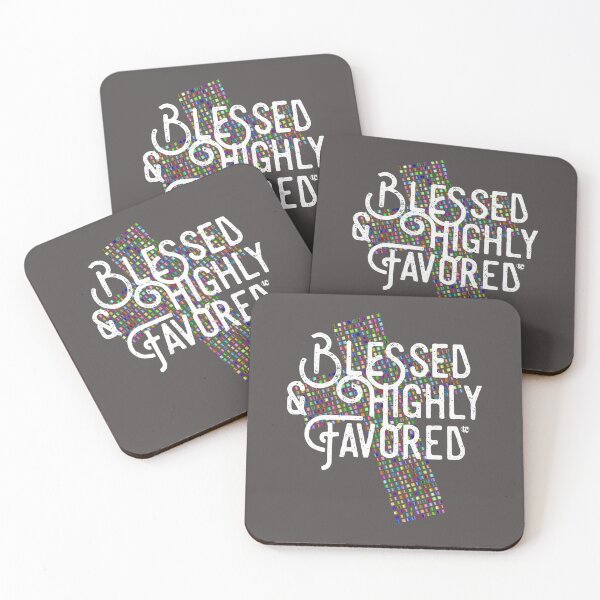 Item preview, Blessed & Highly Favored with Colorful Cross designed and sold by LifeCrush.