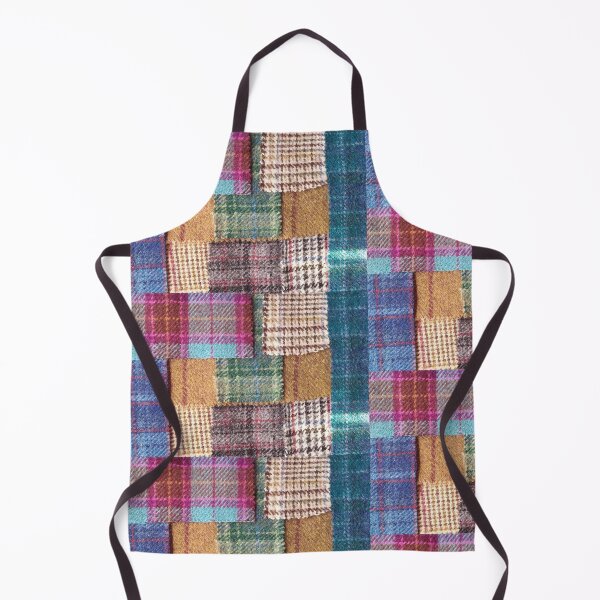 Item preview, Patchwork, combination of pieces of handwoven tartan, mixed media collage designed and sold by NessArtByEwa.