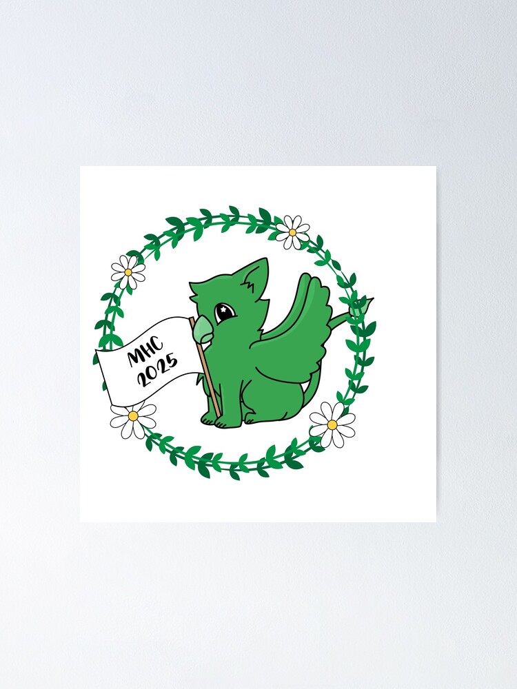 "Mount Holyoke Green Griffins 2025" Poster by mayareinstein Redbubble