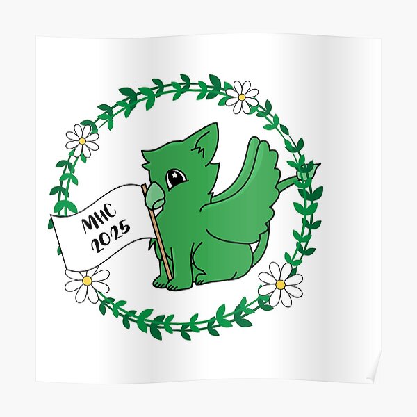 "Mount Holyoke Green Griffins 2025" Poster by mayareinstein Redbubble