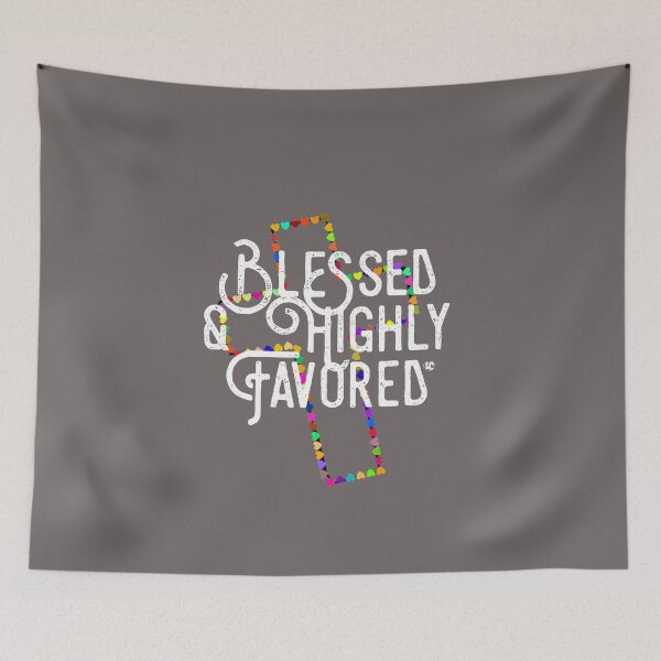 Item preview, Blessed and Highly Favored Colorful Cross Design designed and sold by LifeCrush.