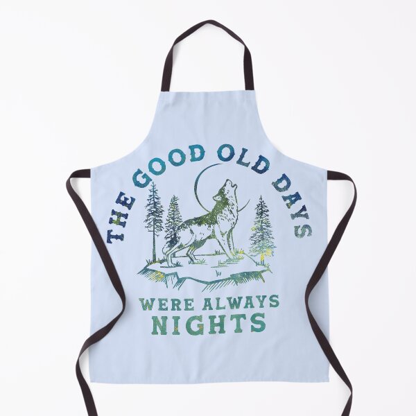 Item preview, "The Good Old Days Were Always Nights" Cool Wolf Howling At The Moon Art designed and sold by The Whiskey Ginger Design Shop.