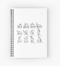 Yoga instructing bunnies Spiral Notebook