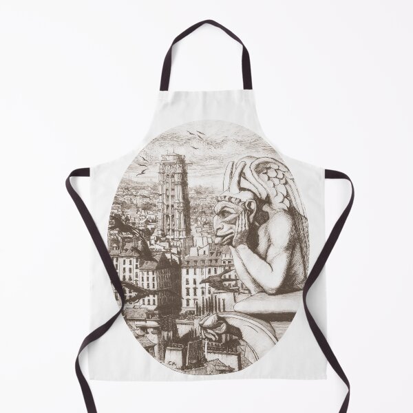 Item preview, Gothic cathedral gargoyle overlooking Paris designed and sold by NrvousFella.