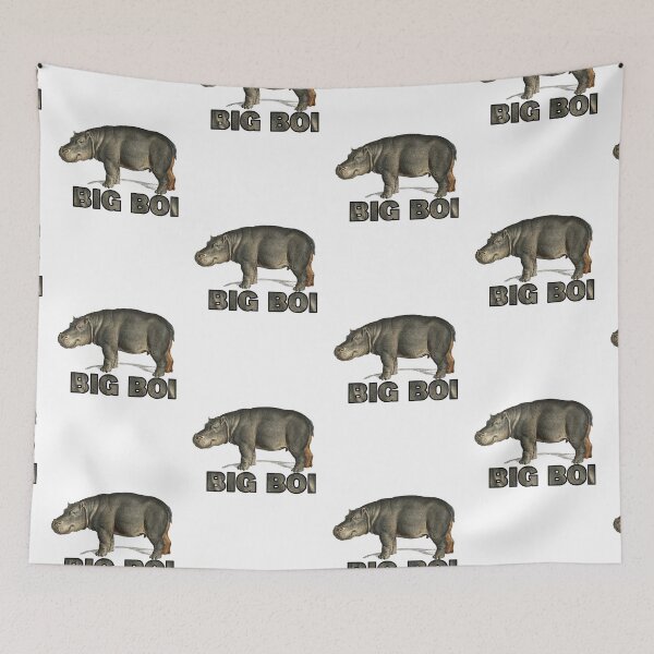 Item preview,  big boi hippo grey text designed and sold by Captain-Jackson.