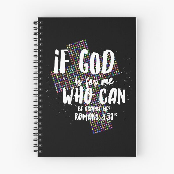 Item preview, If God is For Me Who Can be Against Me Scripture Design with Colorful Cross designed and sold by LifeCrush.