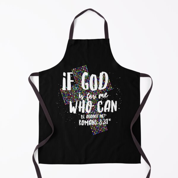 Item preview, If God is For Me Who Can be Against Me Scripture Design with Colorful Cross designed and sold by LifeCrush.