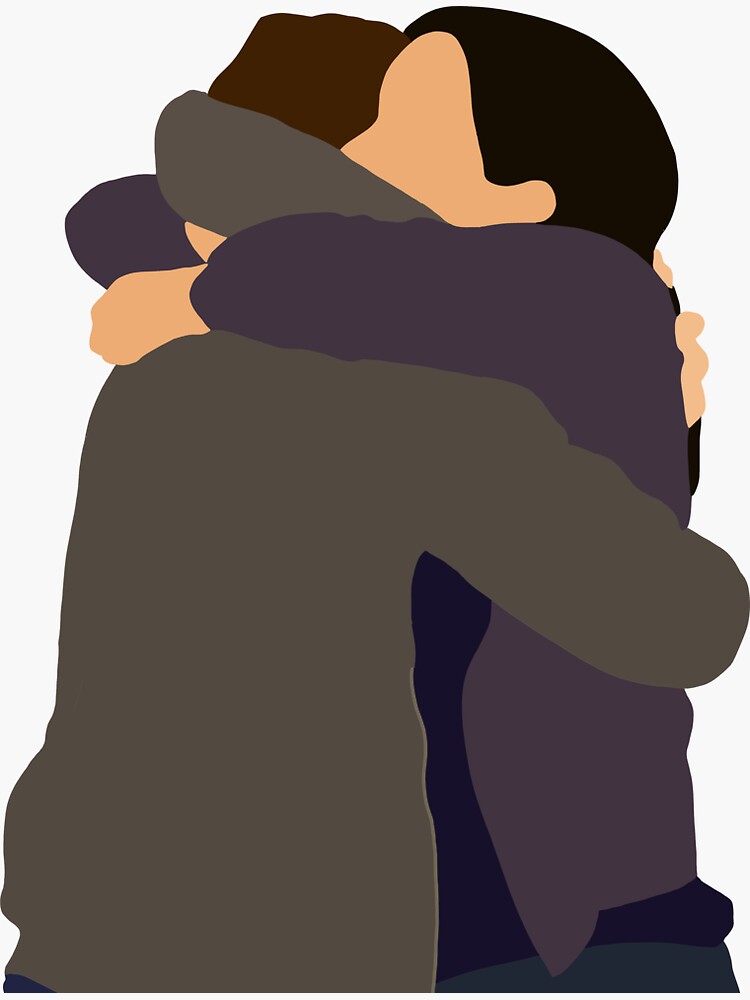 Brooklyn 99 Peraltiago Jake and Amy Hug Sticker