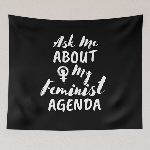 Item preview, Ask Me About My Feminist Agenda Feminism Saying  designed and sold by Sutra-Lotus-Co.