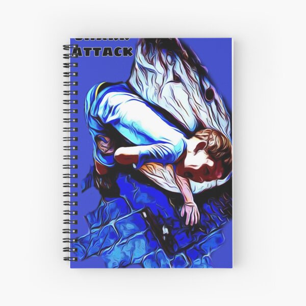 Item preview, funny cartoon shark attack  designed and sold by Stephanie Akerman.