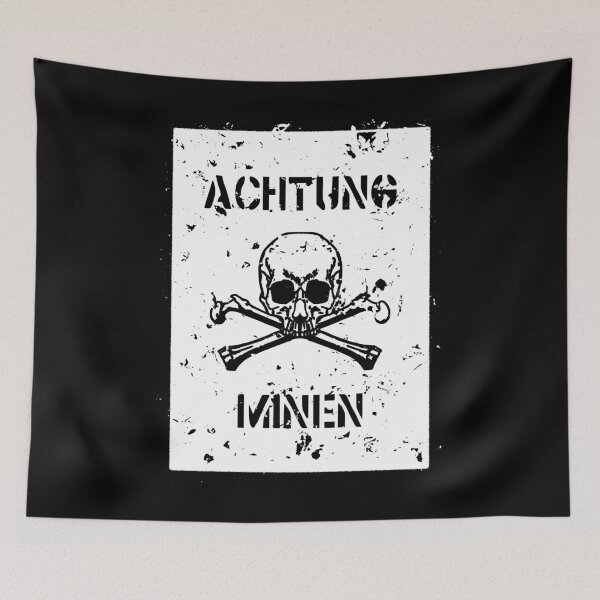 Item preview, Danger Mines Achtung Minen designed and sold by sirglennbo.
