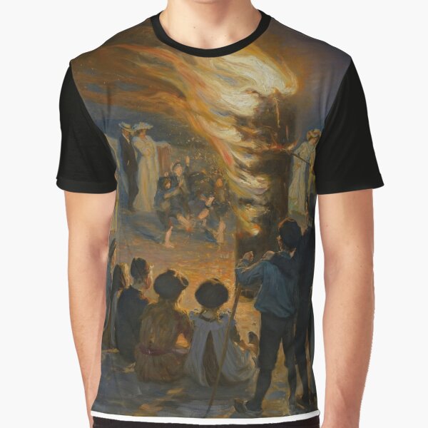 Midsummer Eve Bonfire On Skagen Beach T Shirt For Sale By Netdweller