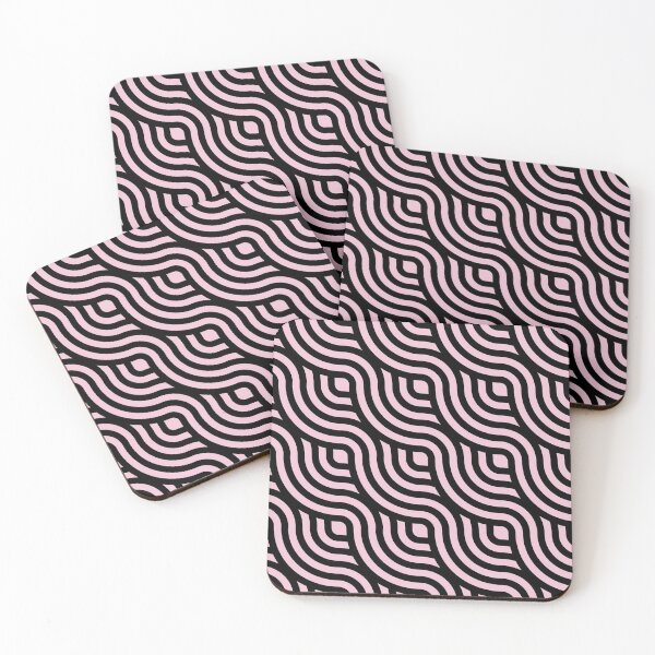 Item preview, Classic Black and Pink Geometric Wave, Abstract Sea Cloud Wind designed and sold by Moyanana.