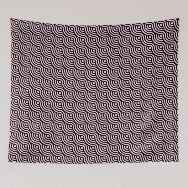 Item preview, Classic Black and Pink Geometric Wave, Abstract Sea Cloud Wind designed and sold by Moyanana.