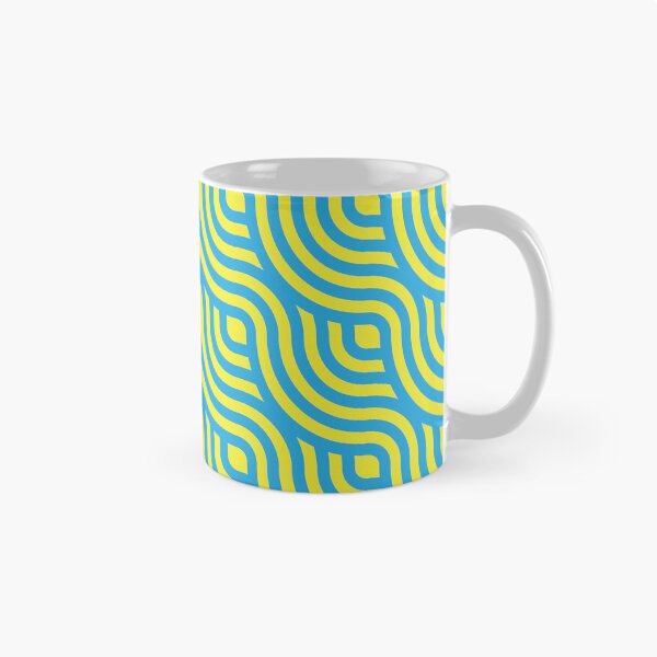 Item preview, Classic Blue and Yellow Geometric Wave, Abstract Sea Cloud Wind designed and sold by Moyanana.