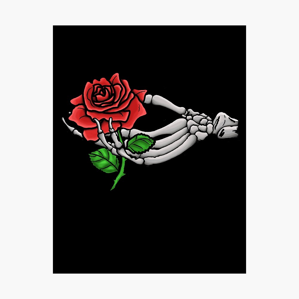 Skeleton Hand Holding Rose Poster Ubicaciondepersonas - vrogue.co