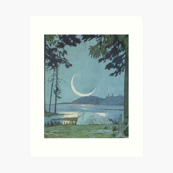 Night on the shores of Lake IImen – Ivan Bilibin 1913 (fragment iphone case) Art Print