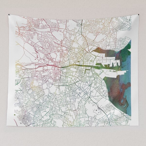Item preview, Dublin Map Watercolor by Zouzounio Art designed and sold by zouzounioart.