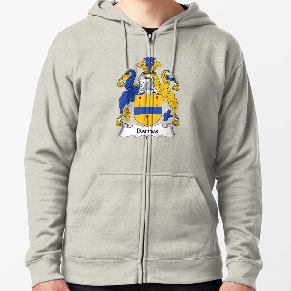Barnes Coat of Arms / Barnes Family Crest Zipped Hoodie