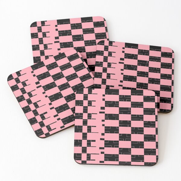 Item preview, Pink & Black Rectangles Keyboard designed and sold by DesignsByMuriel.