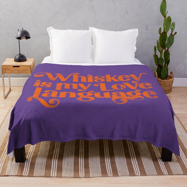 Item preview, Whiskey Is My Love Language. Cute & Funny Orange Typography For Whiskey Lovers designed and sold by The Whiskey Ginger Design Shop.