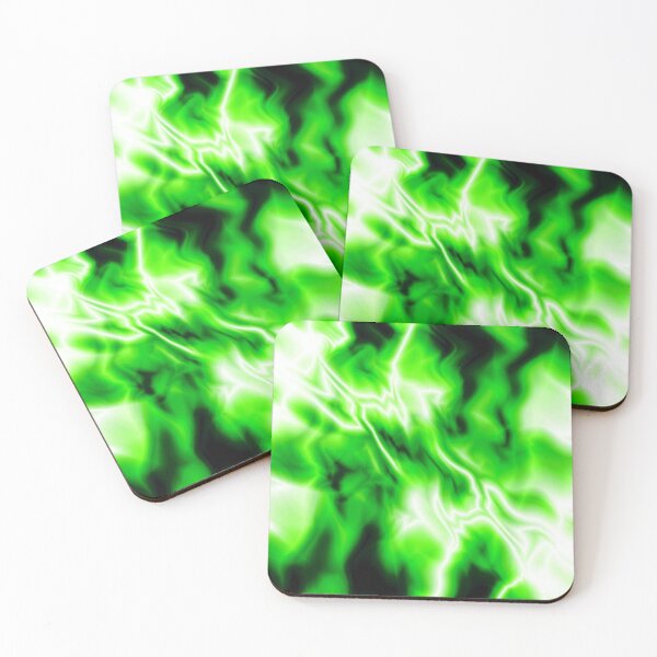 Item preview, Florescent Green Black and White Lightning Abstract Pattern designed and sold by thestuffcompany.
