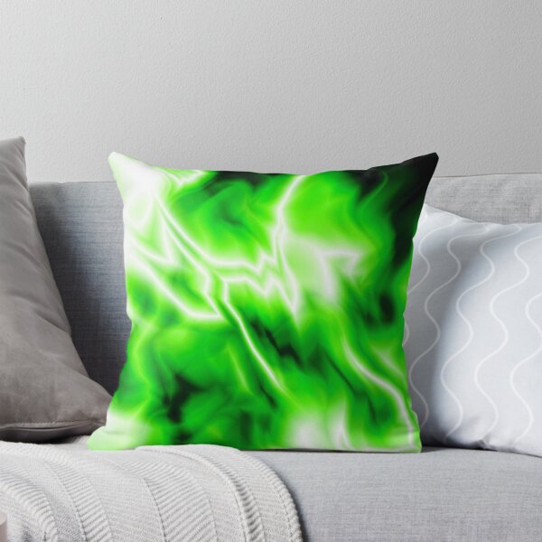 Item preview, Florescent Green Black and White Lightning Abstract Pattern designed and sold by thestuffcompany.