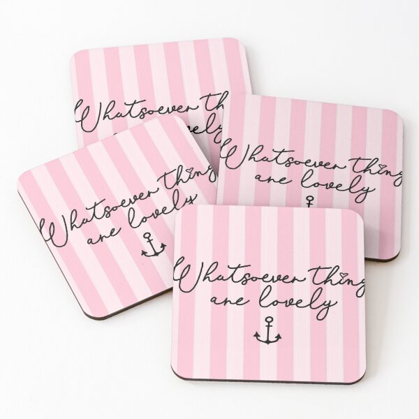 Item preview, Whatsoever things are lovely pink stripe designed and sold by VictoriaSellers.